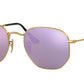 Ray-Ban HEXAGONAL RB3548N Irregular Sunglasses  001/8O-ARISTA 54-21-145 - Color Map gold