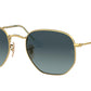 Ray-Ban HEXAGONAL RB3548N Irregular Sunglasses  91233M-ARISTA 54-21-145 - Color Map gold