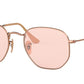 Ray-Ban HEXAGONAL RB3548N Irregular Sunglasses  91310X-COPPER 54-21-145 - Color Map bronze/copper