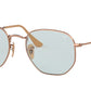 Ray-Ban HEXAGONAL RB3548N Irregular Sunglasses  91310Y-COPPER 54-21-145 - Color Map bronze/copper