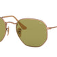 Ray-Ban HEXAGONAL RB3548N Irregular Sunglasses  91314C-COPPER 51-21-145 - Color Map bronze/copper