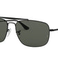 Ray-Ban THE COLONEL RB3560 Square Sunglasses  002/58-BLACK 61-17-145 - Color Map black