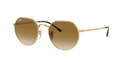 Ray-Ban JACK RB3565 Irregular Sunglasses  001/51-ARISTA 53-20-145 - Color Map gold