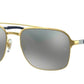 Ray-Ban RB3570 Square Sunglasses  001/88-GOLD 58-18-145 - Color Map gold