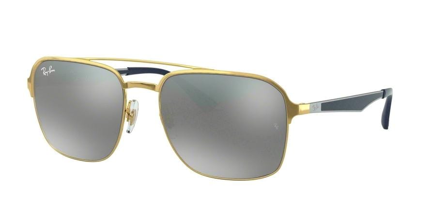 Ray-Ban RB3570 Square Sunglasses  001/88-GOLD 58-18-145 - Color Map gold