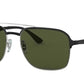 Ray-Ban RB3570 Square Sunglasses  90049A-SILVER TOP SHINY BLACK 58-18-145 - Color Map black