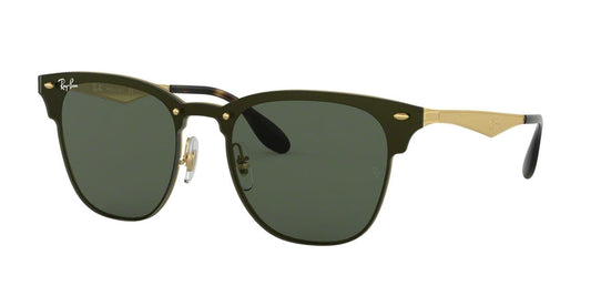 Ray-Ban BLAZE CLUBMASTER RB3576N Square Sunglasses  043/71-BRUSHED ARISTA 47-147-140 - Color Map gold