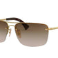 Ray-Ban RB3607 Square Sunglasses  001/13-ARISTA 61-15-140 - Color Map gold