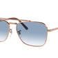 Ray-Ban NEW CARAVAN RB3636 Square Sunglasses  92023F-ROSE GOLD 58-15-140 - Color Map gold