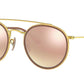 Ray-Ban RB3647N Round Sunglasses  001/7O-ARISTA 51-22-145 - Color Map gold