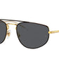 Ray-Ban RB3668 Rectangle Sunglasses  905487-BLACK ON ARISTA 55-19-140 - Color Map black