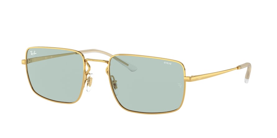 Ray-Ban RB3669 Rectangle Sunglasses  001/Q5-ARISTA 55-20-140 - Color Map gold