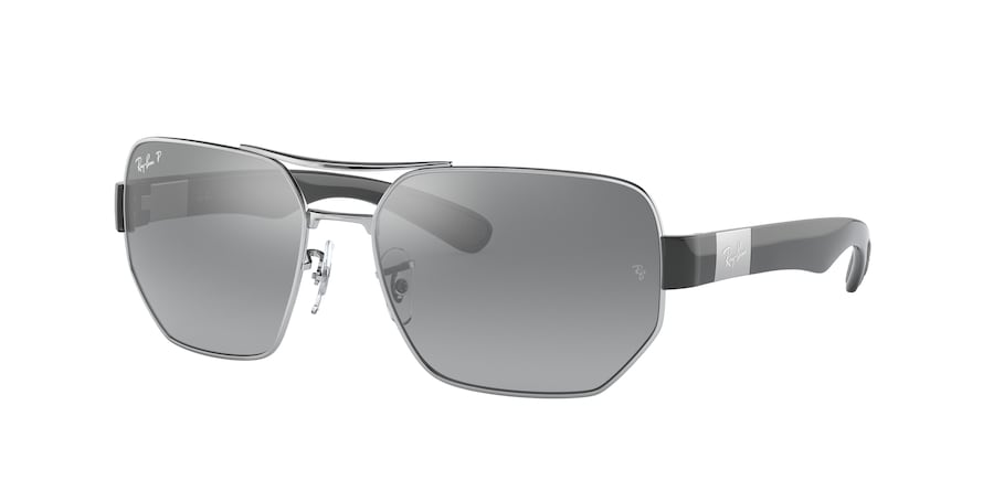 Ray-Ban RB3672 Irregular Sunglasses  003/82-SILVER 60-17-135 - Color Map silver
