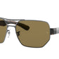 Ray-Ban RB3672 Irregular Sunglasses  004/73-GUNMETAL 60-17-135 - Color Map gunmetal