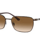 Ray-Ban RB3684 Irregular Sunglasses  014/51-BROWN 58-18-140 - Color Map brown