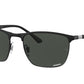 Ray-Ban RB3686 Square Sunglasses  186/K8-MATTE BLACK ON BLACK 57-19-140 - Color Map black