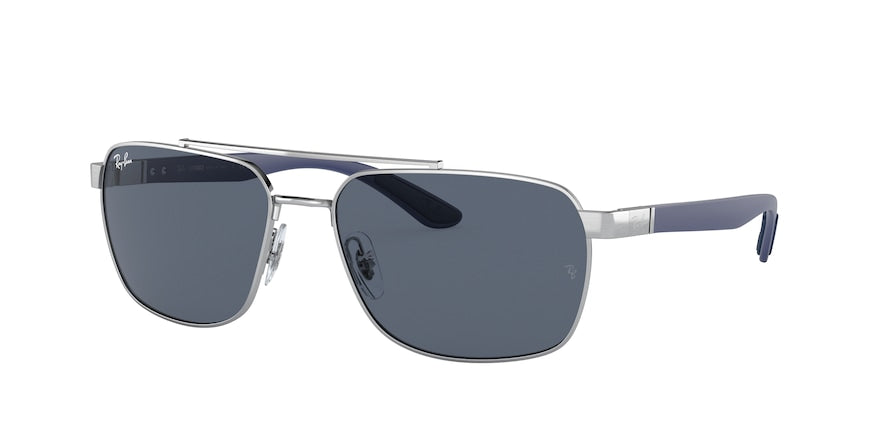 Ray-Ban RB3701 Rectangle Sunglasses  924387-SILVER 59-17-145 - Color Map silver