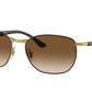 Ray-Ban RB3702 Pillow Sunglasses  900951-BROWN ON ARISTA 57-18-135 - Color Map brown