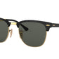 Ray-Ban CLUBMASTER METAL RB3716 Square Sunglasses  187/58-BLACK ON ARISTA 51-21-145 - Color Map black