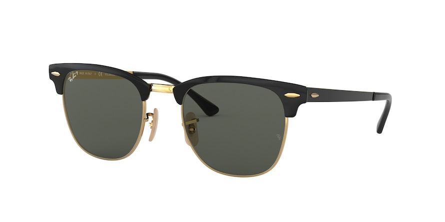 Ray-Ban CLUBMASTER METAL RB3716 Square Sunglasses  187/58-BLACK ON ARISTA 51-21-145 - Color Map black