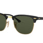 Ray-Ban CLUBMASTER METAL RB3716 Square Sunglasses  187-BLACK ON ARISTA 51-21-145 - Color Map black