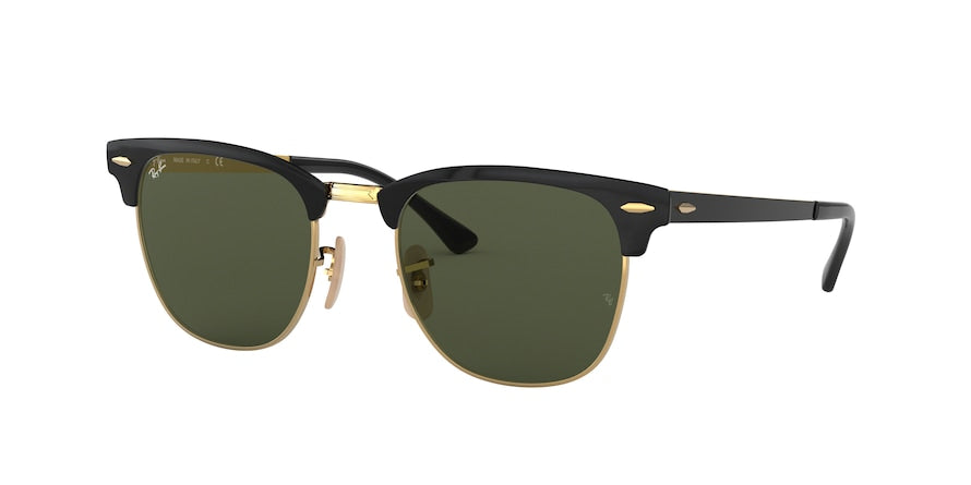 Ray-Ban CLUBMASTER METAL RB3716 Square Sunglasses  187-BLACK ON ARISTA 51-21-145 - Color Map black