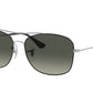 Ray-Ban RB3799 Pillow Sunglasses  914471-BLACK ON SILVER 57-15-145 - Color Map black