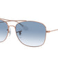 Ray-Ban RB3799 Pillow Sunglasses  92023F-ROSE GOLD 57-15-145 - Color Map gold