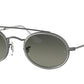 Ray-Ban RB3847N Oval Sunglasses  004/71-GUNMETAL 52-23-145 - Color Map gunmetal