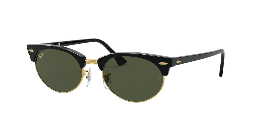 Ray-Ban CLUBMASTER OVAL RB3946 Oval Sunglasses  130331-BLACK 52-19-145 - Color Map black