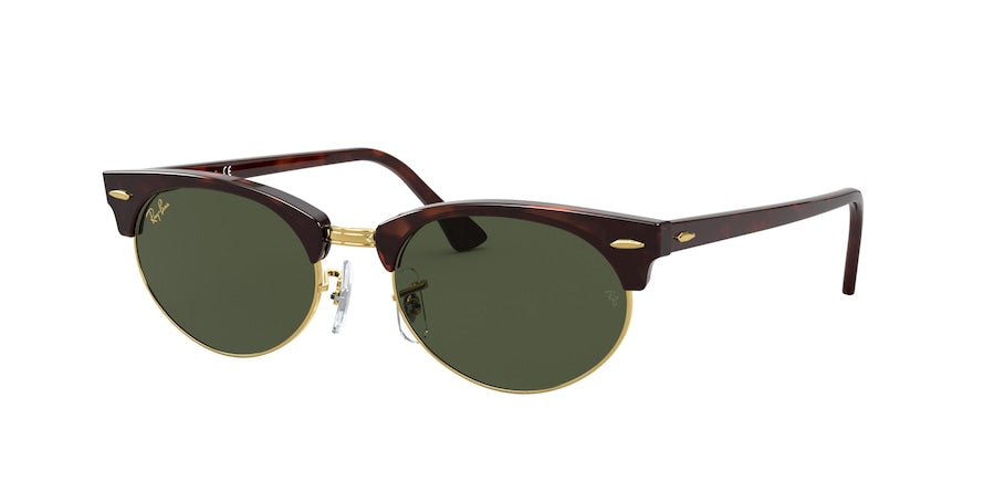 Ray-Ban CLUBMASTER OVAL RB3946 Oval Sunglasses  130431-MOCK TORTOISE 52-19-145 - Color Map havana