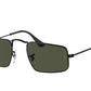 Ray-Ban JULIE RB3957 Rectangle Sunglasses  002/31-BLACK 49-20-145 - Color Map black