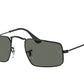 Ray-Ban JULIE RB3957 Rectangle Sunglasses  002/58-BLACK 49-20-145 - Color Map black