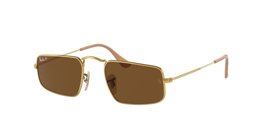 Ray-Ban JULIE RB3957 Rectangle Sunglasses  919657-LEGEND GOLD 49-20-145 - Color Map gold