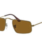 Ray-Ban JULIE RB3957 Rectangle Sunglasses  922833-ANTIQUE GOLD 49-20-145 - Color Map gold