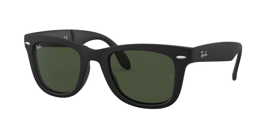 Ray-Ban FOLDING WAYFARER RB4105 Square Sunglasses  601S-MATTE BLACK 54-20-140 - Color Map black