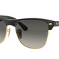 Ray-Ban CLUBMASTER OVERSIZED RB4175 Square Sunglasses  877/M3-DEMI GLOSS BLACK 57-16-145 - Color Map black