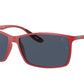 Ray-Ban RB4179M Square Sunglasses  F62887-MATTE RED 60-13-145 - Color Map red