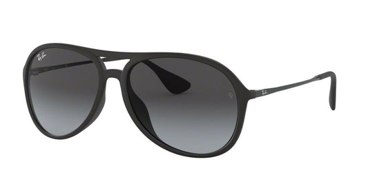Ray-Ban ALEX RB4201 Pilot Sunglasses  622/8G-RUBBER BLACK 59-15-145 - Color Map black