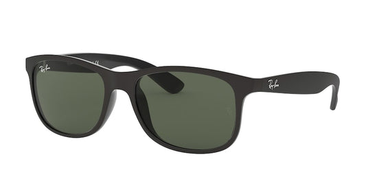 Ray-Ban ANDY RB4202F Square Sunglasses  606971-MATTE BLACK ON BLACK 57-17-145 - Color Map black