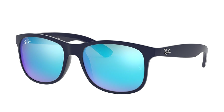 Ray-Ban ANDY RB4202 Square Sunglasses  615355-MATTE BLUE ON BLUE 55-17-145 - Color Map blue