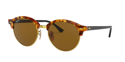 Ray-Ban CLUBROUND RB4246 Round Sunglasses  1160-SPOTTED BROWN HAVANA 51-19-145 - Color Map havana