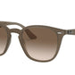 Ray-Ban RB4258F Square Sunglasses  616613-OPAL BEIGE 52-20-150 - Color Map light brown