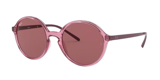 Ray-Ban RB4304F Round Sunglasses  126575-TRANSPARENT PINK 53-20-145 - Color Map pink