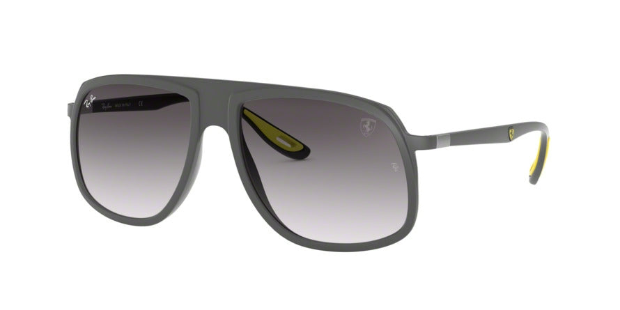 Ray-Ban FERRARI RB4308M Square Sunglasses  F6088G-MATTE GREY 58-17-145 - Color Map grey