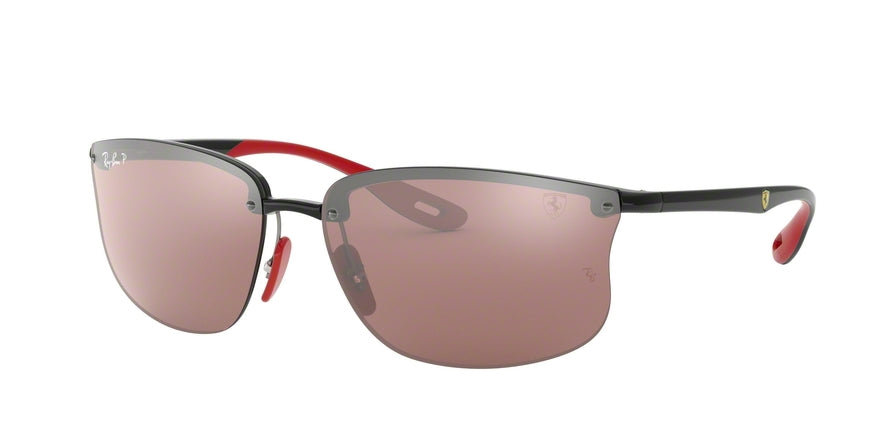 Ray-Ban FERRARI RB4322M Square Sunglasses  F601H2-BLACK 63-15-140 - Color Map black