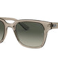 Ray-Ban RB4323 Square Sunglasses  644971-TRANSPARENT GREY 51-20-150 - Color Map grey