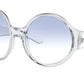 Ray-Ban RB4345 Round Sunglasses  632519-TRANSPARENT 58-20-125 - Color Map clear