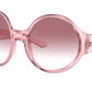 Ray-Ban RB4345 Round Sunglasses  65338H-TRANSPARENT PINK 58-20-125 - Color Map pink