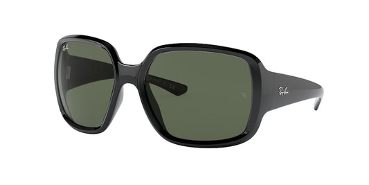 Ray-Ban POWDERHORN RB4347 Square Sunglasses  601/71-BLACK 60-18-125 - Color Map black